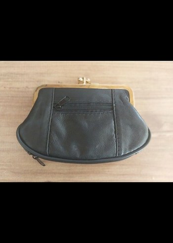 Klasik Siyah Deri Tokalı Kadın Portföy cüzdan - Görsel 9