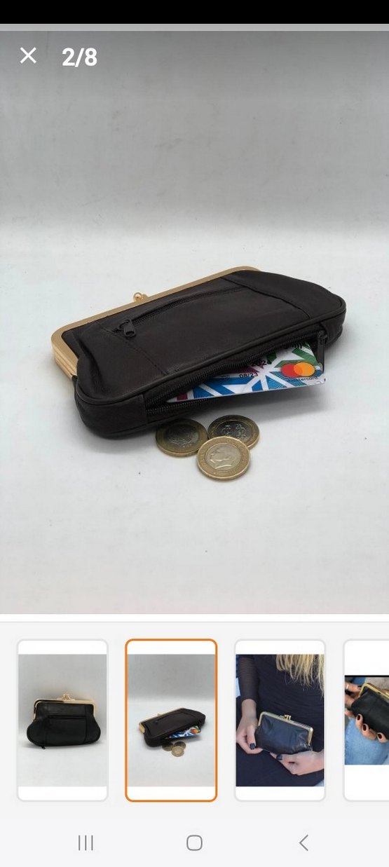 Klasik Siyah Deri Tokalı Kadın Portföy cüzdan - Görsel 2