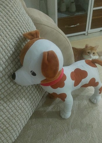 Renkli Kahverengi Peluş Oyuncak Köpek