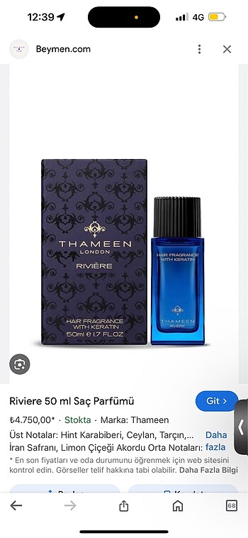 Thameen Rıvere parfüm