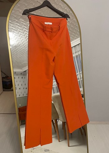 Turuncu Tıuche Kadın Kumaş Pantolon