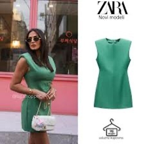 xs Beden yeşil Renk Zara elbise