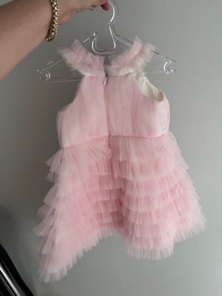 Pembe Fırfırlı Bohem Kız Elbisesi - Görsel 2