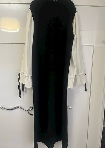 Beyaz Drapeli Uzun Abiye Elbise - Görsel 4