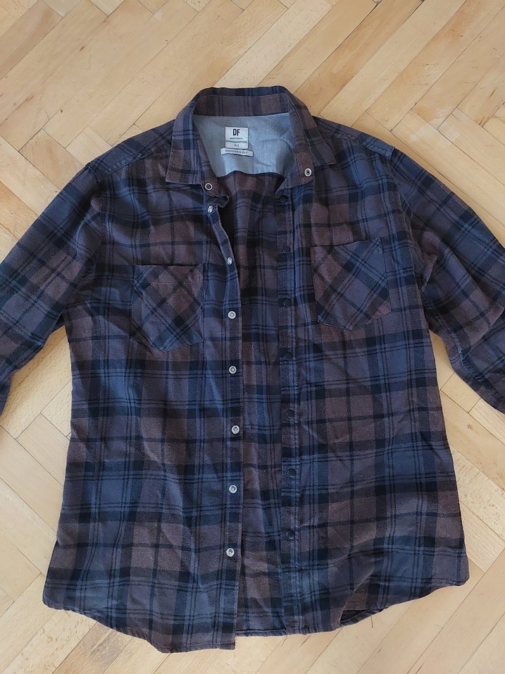 Erkek Uzun Kollu Ekose Gömlek - Görsel 2