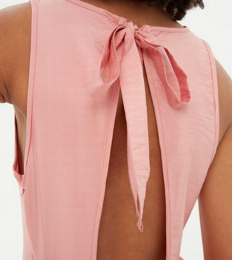 Trendyol & Milla Pembe Kolsuz Uzun Elbise 36 Beden - Görsel 5