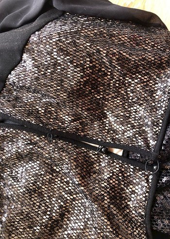 GZN Marka Siyah Abiye 46 Beden - Görsel 8