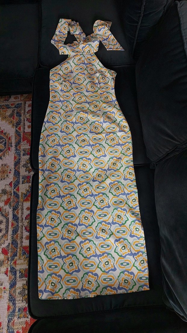 Renkli Batik Desenli Uzun Bohem Elbise - Görsel 2