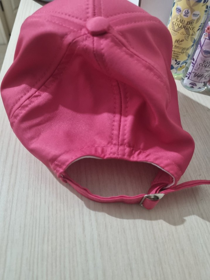 Pembe Kadın Spor Şapka Velcro Ayarlı - Görsel 3