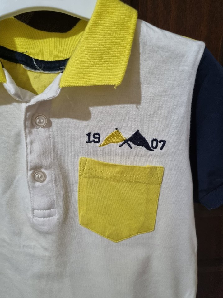 Erkek Çocuk Sarı Polo Yaka Tişört - Görsel 2