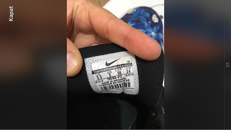 38 Beden lacivert Renk Nike ayakkabı