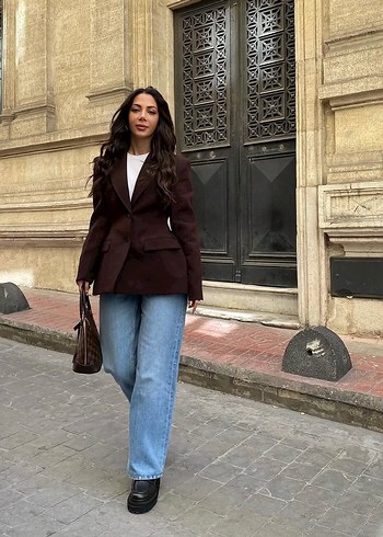 Zara Kahverengi Blazer Ceket