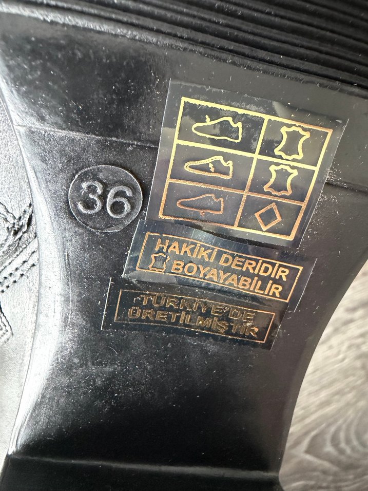 Hakiki Deri Kadın Topuklu Bot 36 - Görsel 4