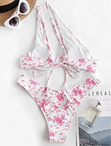 38 Beden Zaful yeni ve etiketli bikini, 38/M beden çiçek desenli