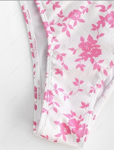 Zaful yeni ve etiketli bikini, 38/M beden çiçek desenli - Görsel 5