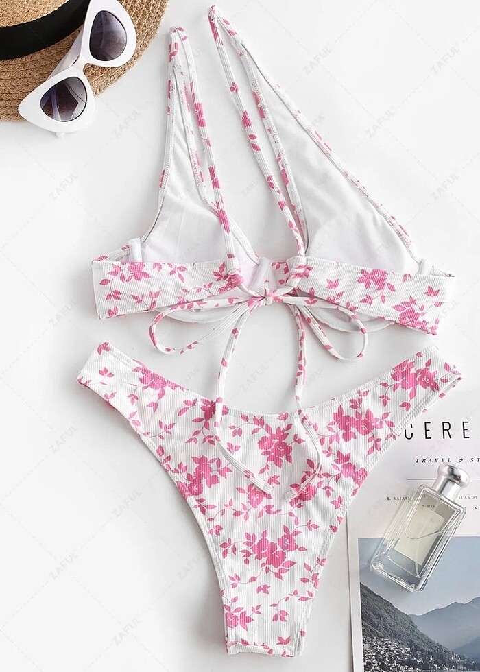 Zaful yeni ve etiketli bikini, 38/M beden çiçek desenli - Görsel 3