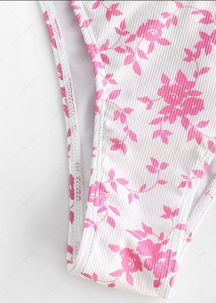 Zaful yeni ve etiketli bikini, 38/M beden çiçek desenli - Görsel 5