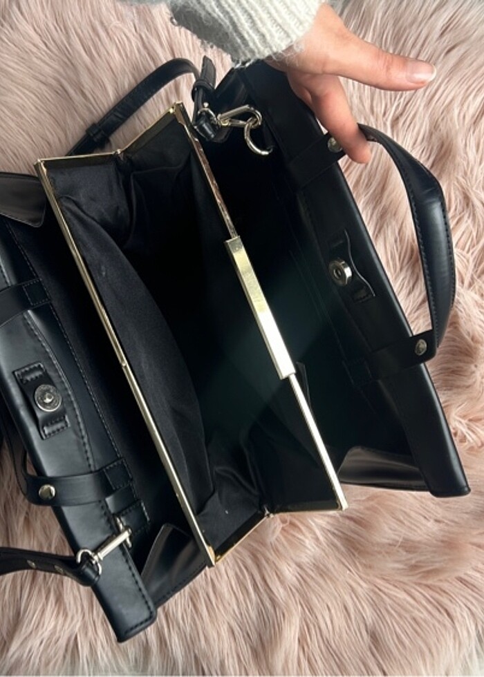 Zara Siyah Evrak Çantası-paslanma/oksitlenme yok!! - Görsel 2
