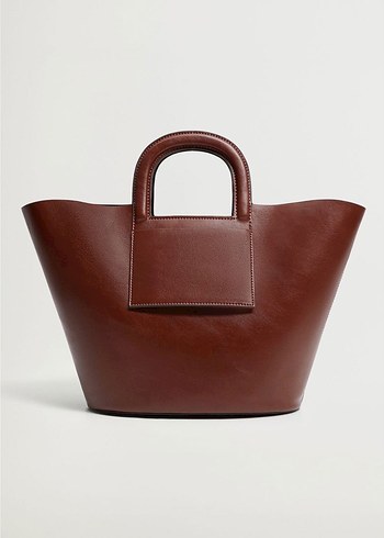 Mango kahverengi kol çantası - Görsel 6