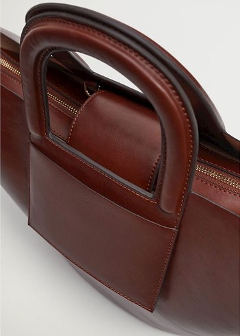 Mango kahverengi kol çantası - Görsel 8