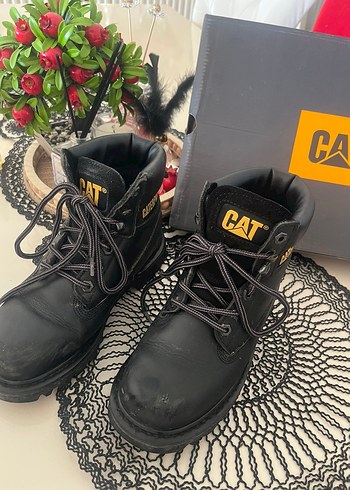 36 Beden siyah Renk CAT Sarı Platform Topuklu Bot