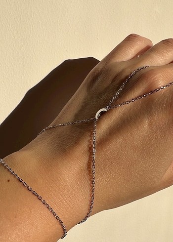 Accessorize Çelik silver hilal detay şahmeran