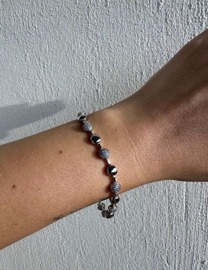 Xuping Silver Yuvarlak Desen Bileklik - Görsel 3