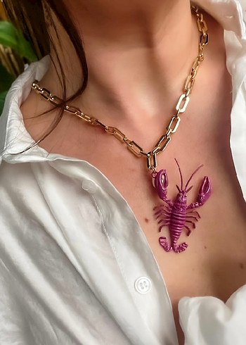 Z.ra model zincirli ıstakoz Kolye
