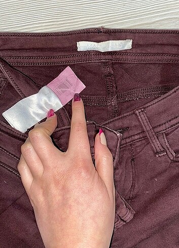 Orta bel bordo keten kot - Görsel 5