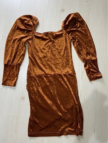 Kiremit kadife elbise - Görsel 8