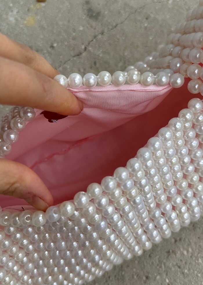 Boncuklu El yapımı çanta - Görsel 2