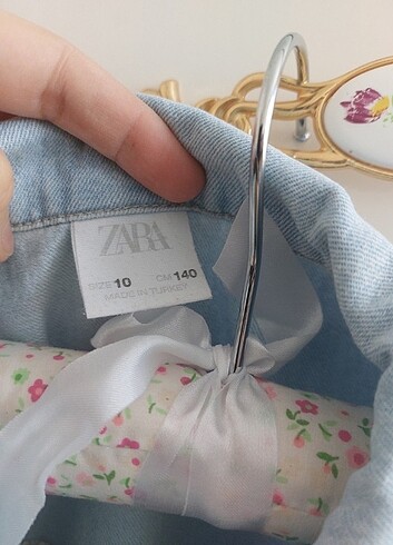 10 Yaş Beden mavi Renk Zara denim elbise