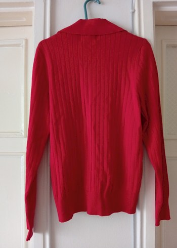 Kadın Kırmızı Hırka - Görsel 4