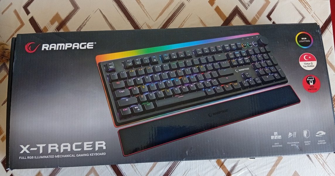 Rampage X-Tracer Red Switch Gaming Klavye - Görsel 3