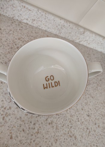 H&M Home hm home Siyah benekli beyaz seramik fincan seti
