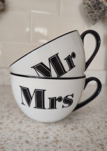 Beden hm home Beyaz Mr. ve Mrs. Kupa Seti
