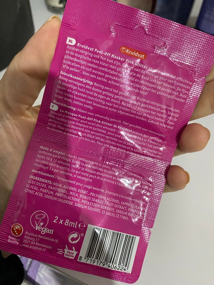 Pembe Parıltılı Soyulabilir Yüz Maskesi - Görsel 3