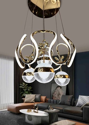 Diğer Loris Modern Sarkıt 3 Renk Kumandalı Led avize