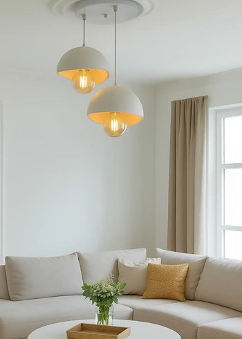 2 Li Beton Avize Modern Sarkıt Pinterest Bohem Avize Beyaz