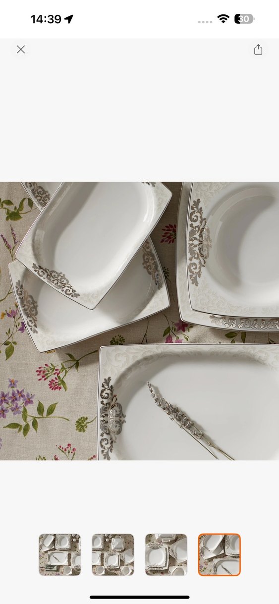 Karaca nazende 60 parça 12 kişilik yemek takımı  - Görsel 4