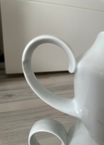 Beden Beyaz Pastel Desenli Porselen Çaydanlık