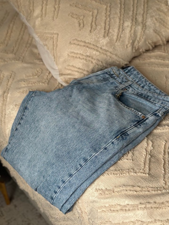 Mavi Pastel Renkli Bol Kesim erkek Kot Pantolon - Görsel 3