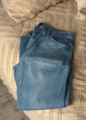 Erkek Mavi Rahat Kesim Midi Kot Pantolon - Görsel 5