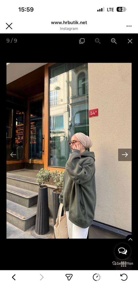 Kadın Kapüşonlu Loose Fit Midi Parka - Görsel 2