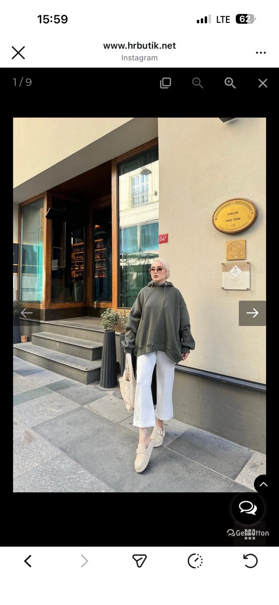 Kadın Kapüşonlu Loose Fit Midi Parka - Görsel 3