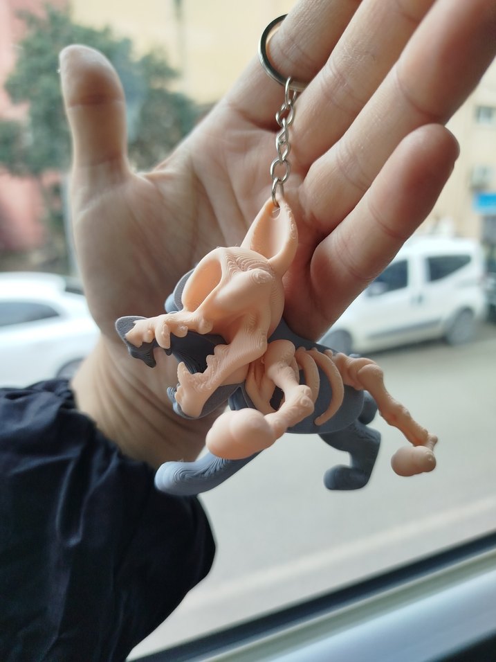 3D İskelet Kurt Anahtarlık - Görsel 2