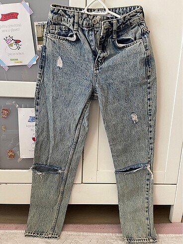 Koton kot pantalon jean yırtık momm model