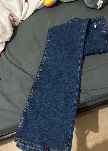 42 Beden Kadın Lacivert İspanyol Paça Pantolon