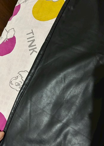 m Beden siyah Renk Kadın Siyah Deri Kemerli Pantolon