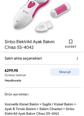  Beden Renk Elektrikli ayak bakım cihazı